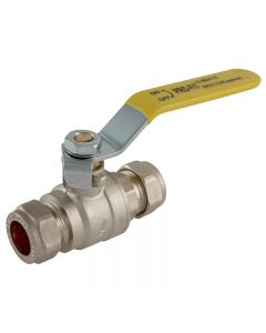 Compression Ball Valve Yellow Lever Handle