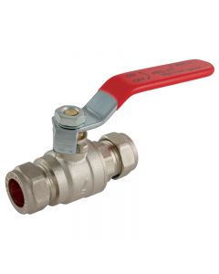 Compression Ball Valve Red Lever Handle